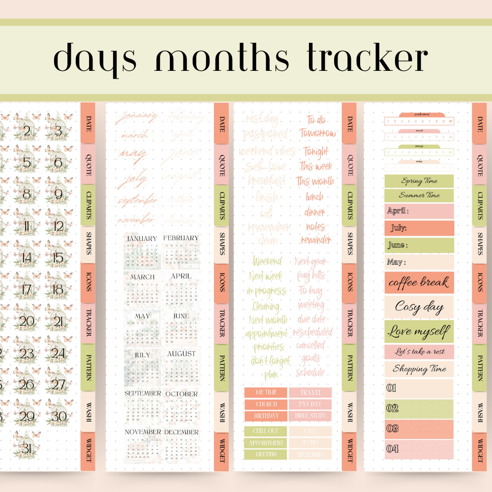 Peach Summer DIGITAL Goodnotes Stickers | Summer fruit digital sticker bundle