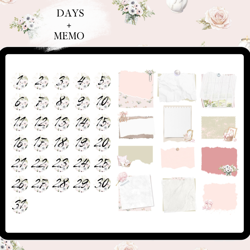 Easter April GoodNotes Sticker Bundle | Spring Cleaning Digital Sticker Kit