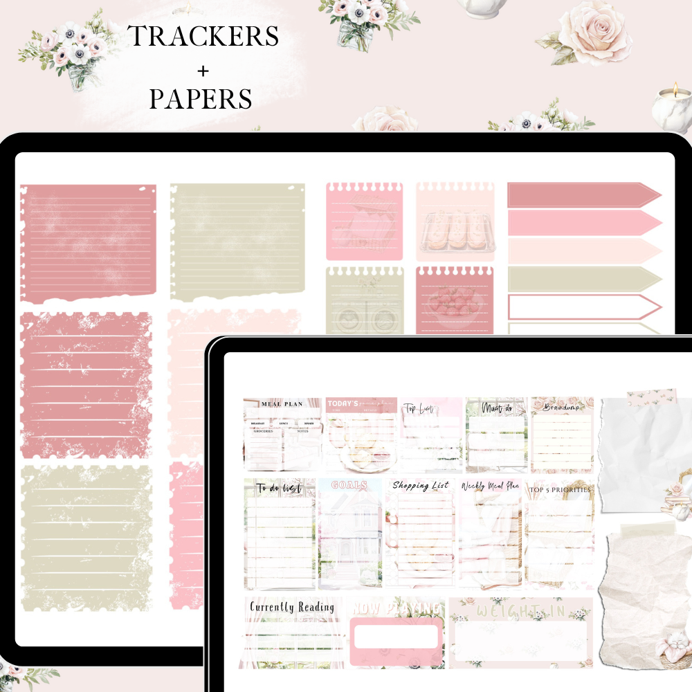 Easter April GoodNotes Sticker Bundle | Spring Cleaning Digital Sticker Kit