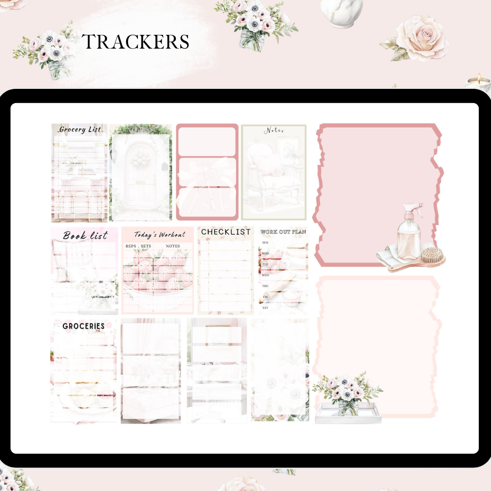 Easter April GoodNotes Sticker Bundle | Spring Cleaning Digital Sticker Kit