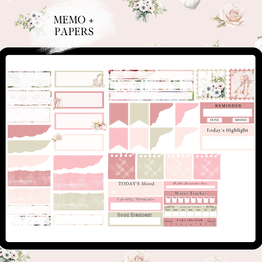 Easter April GoodNotes Sticker Bundle | Spring Cleaning Digital Sticker Kit