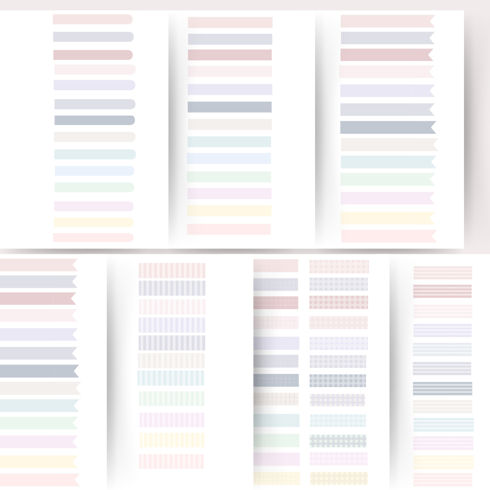Digital translucent Stickers | Minimal Widgets | Essential iPad Basic Sticker