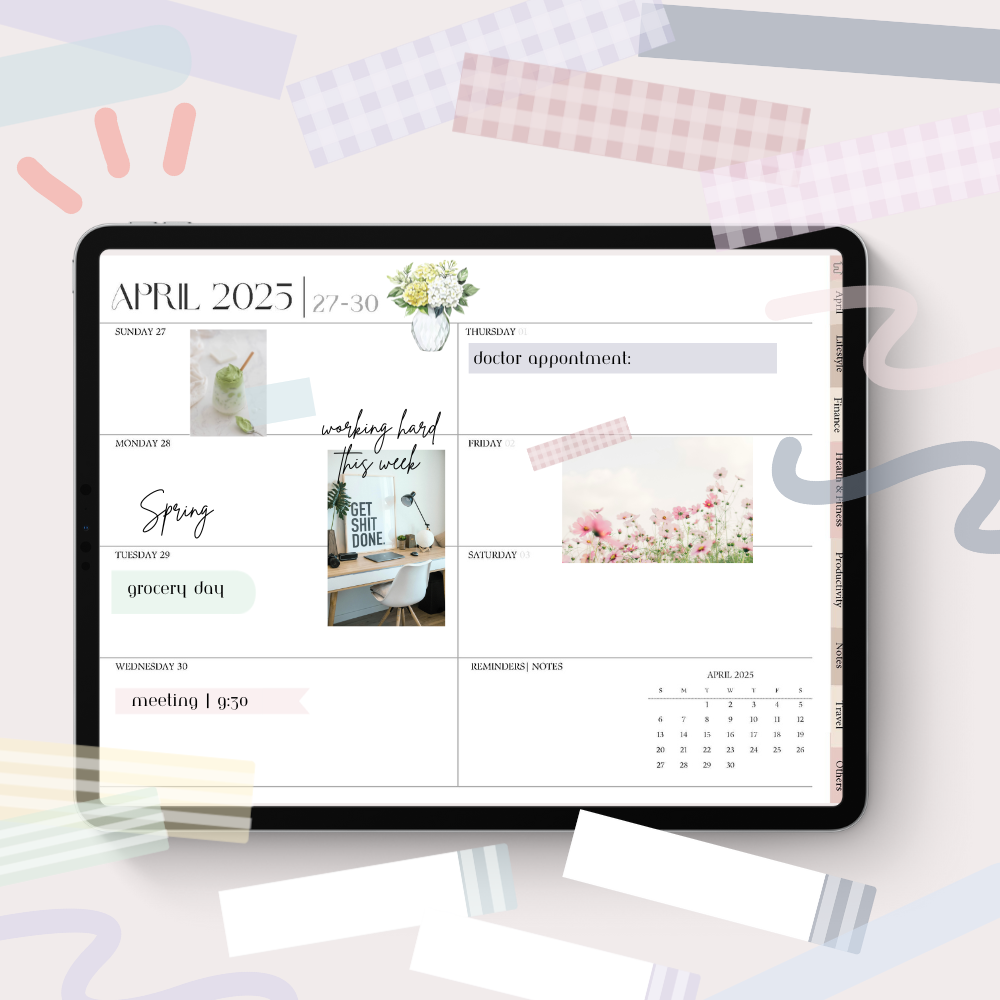 Digital translucent Stickers | Minimal Widgets | Essential iPad Basic Sticker