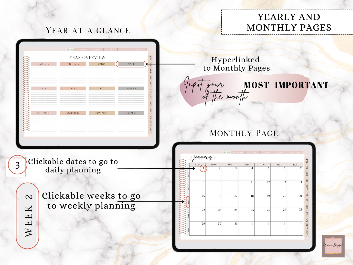 2025 DATED DIGITAL PLANNER, GoodNotes Planner 2025, Minimalistic Dated Digital Planner, iPad Notability Noteshelf Plan, Daily Sticker bundle