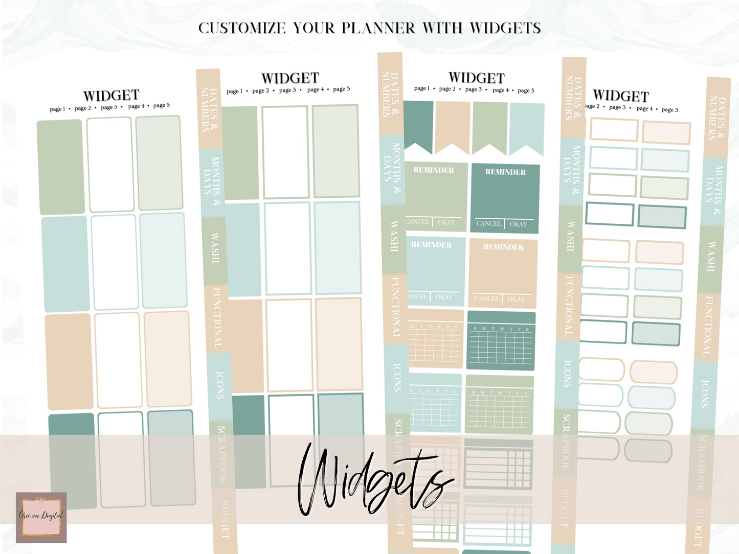 Coastal DIGITAL MEGA STICKER BUNDLE | Beach Goodnotes sticker kit for Summer | June and July GoodNotes bundle