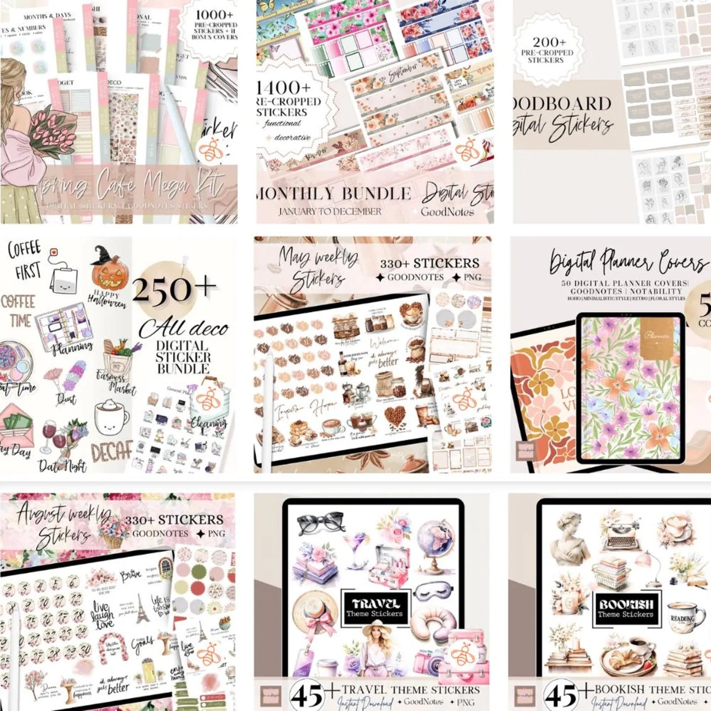 Whole Shop Bundle - All 100K stickers PLUS planners, existing and new included