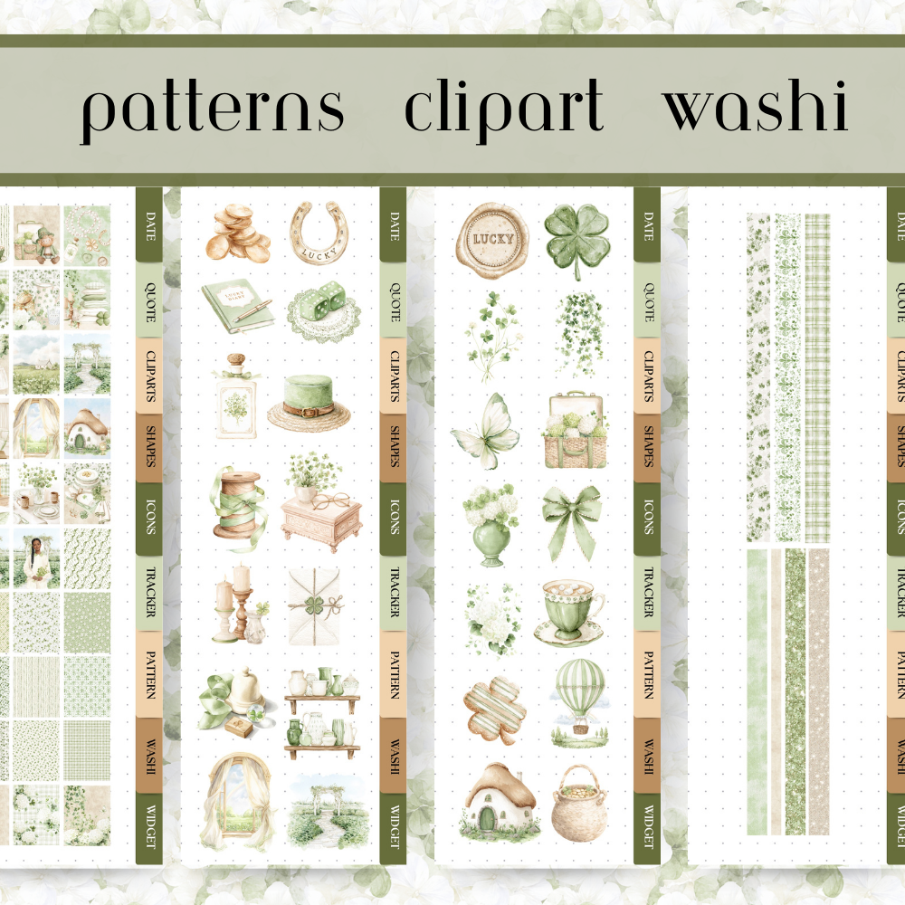 St Patrick's Day bundle - over 350 cliparts, widget, shape and animated stickers