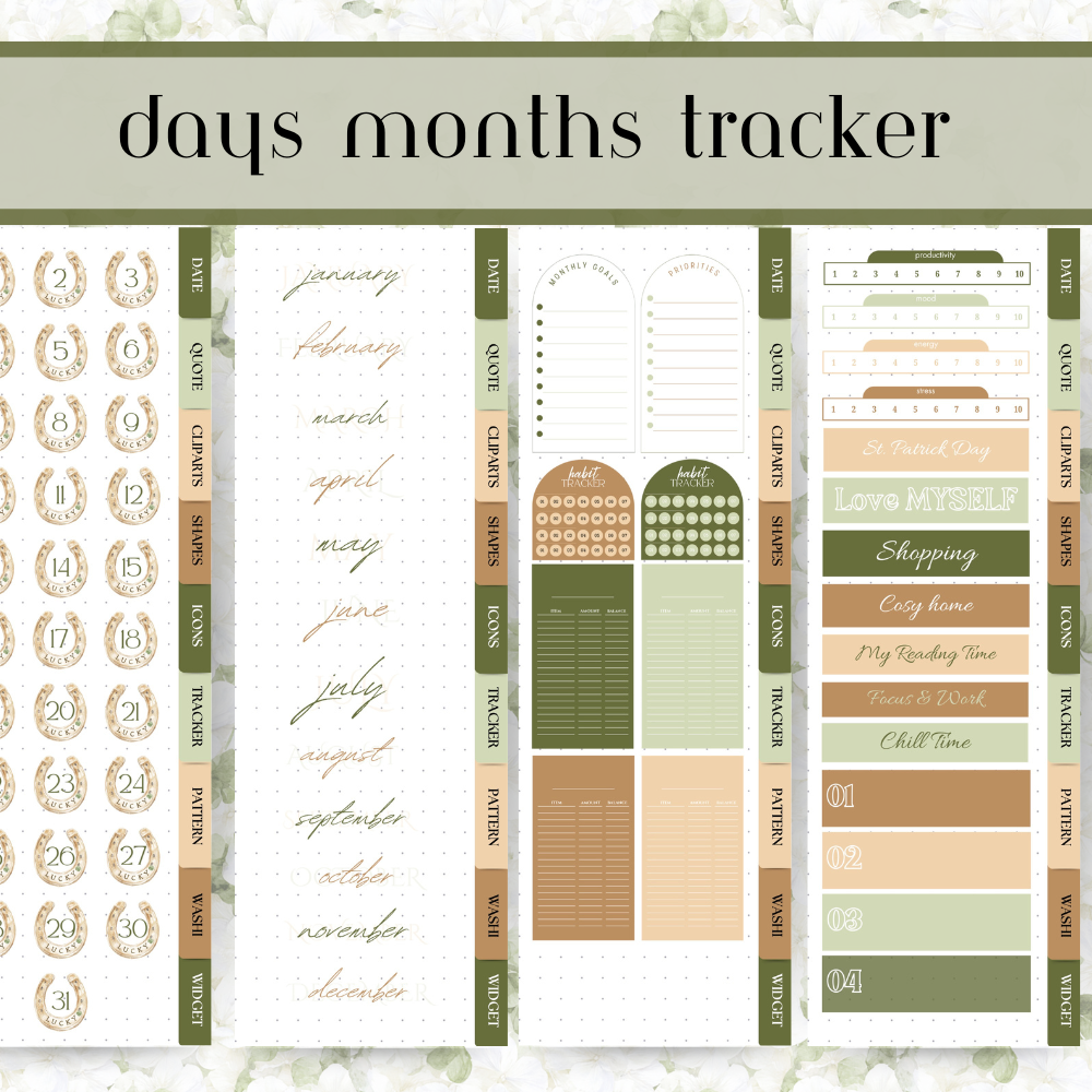 St Patrick's Day bundle - over 350 cliparts, widget, shape and animated stickers