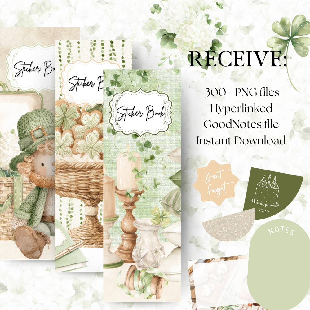 St Patrick's Day bundle - over 350 cliparts, widget, shape and animated stickers