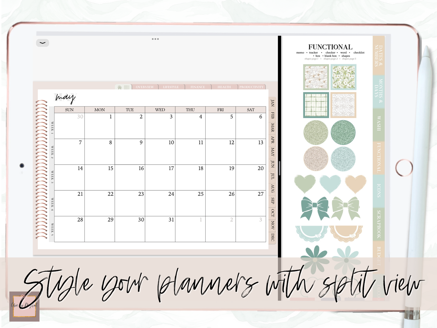 Coastal DIGITAL MEGA STICKER BUNDLE | Beach Goodnotes sticker kit for Summer | June and July GoodNotes bundle