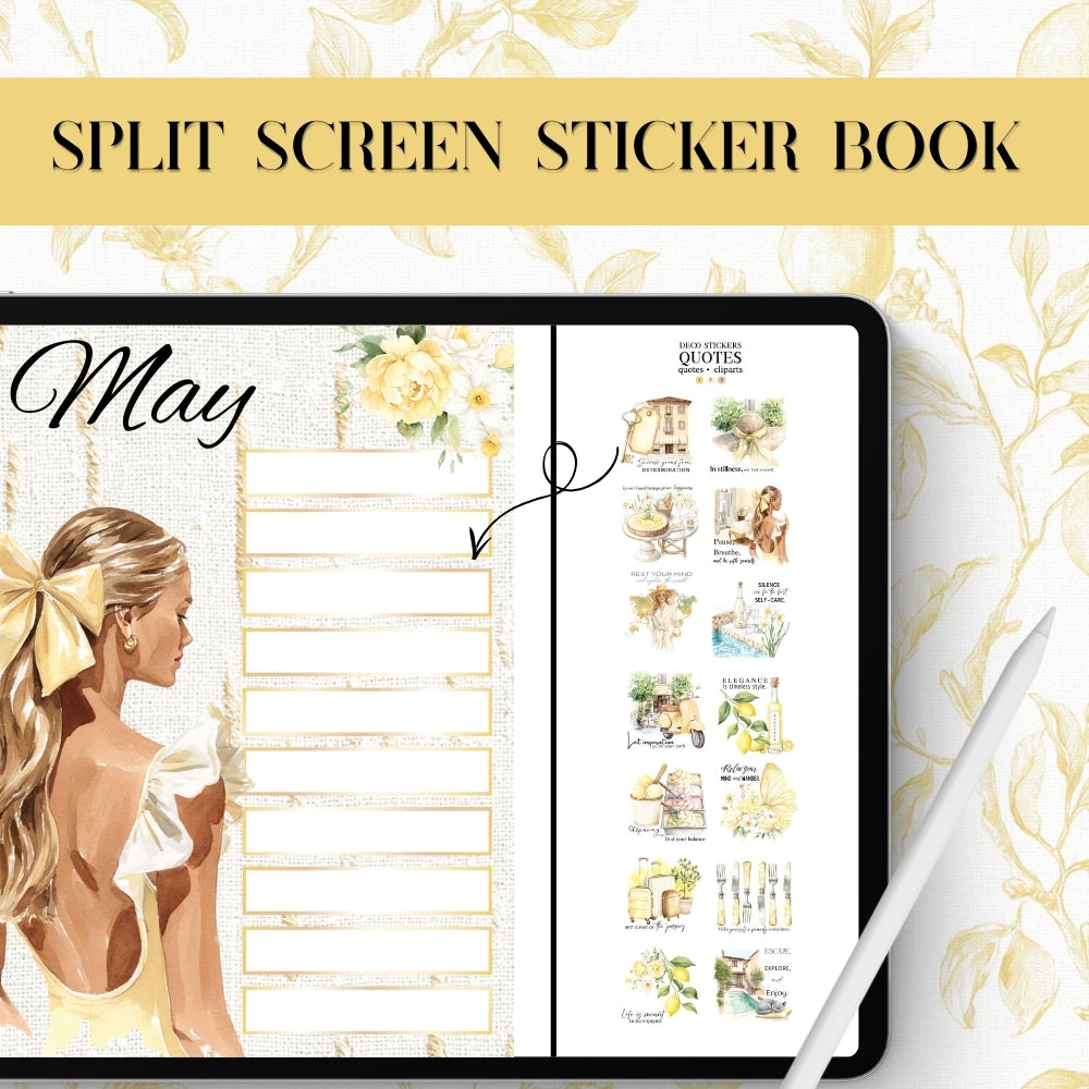 MAY MEGA KIT Stickers - 600+ digital Sticker for Goodnotes, noteful & pre-cropped PNG
