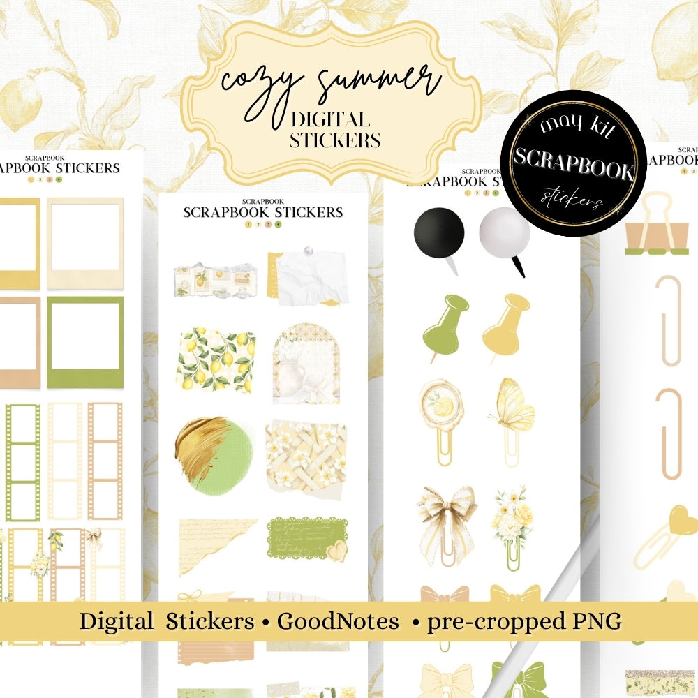 MAY MEGA KIT Stickers - 600+ digital Sticker for Goodnotes, noteful & pre-cropped PNG