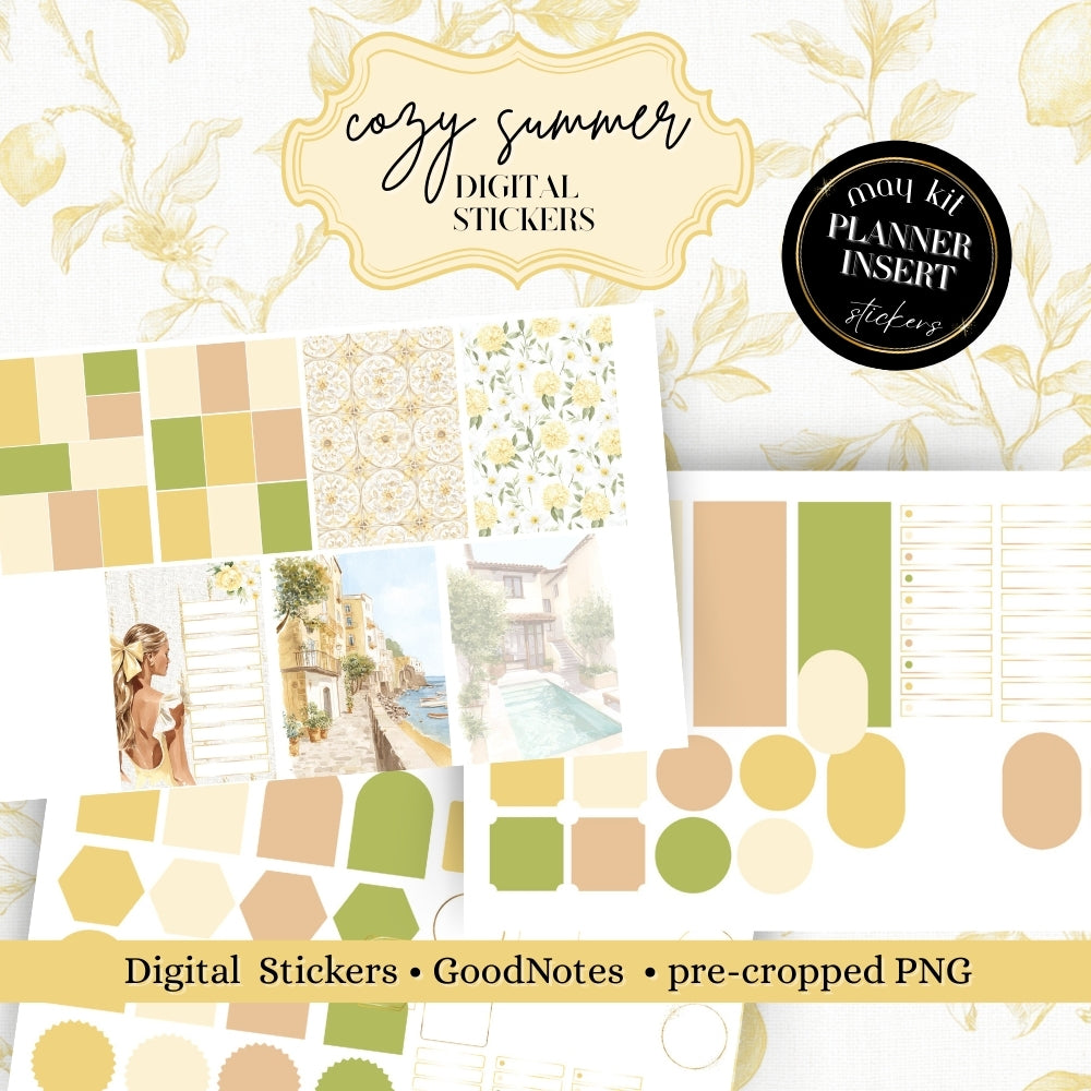 MAY MEGA KIT Stickers - 600+ digital Sticker for Goodnotes, noteful & pre-cropped PNG