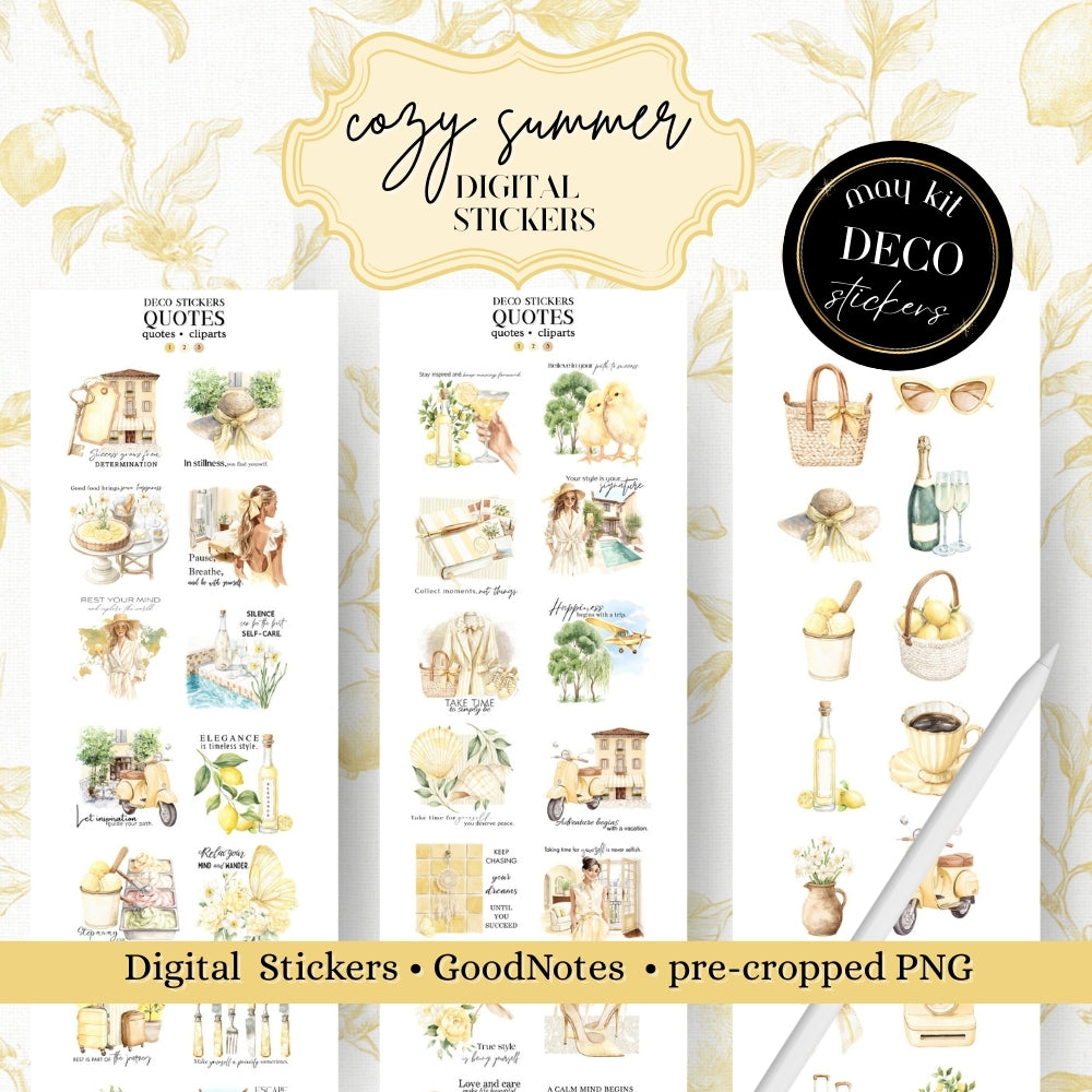 MAY MEGA KIT Stickers - 600+ digital Sticker for Goodnotes, noteful & pre-cropped PNG