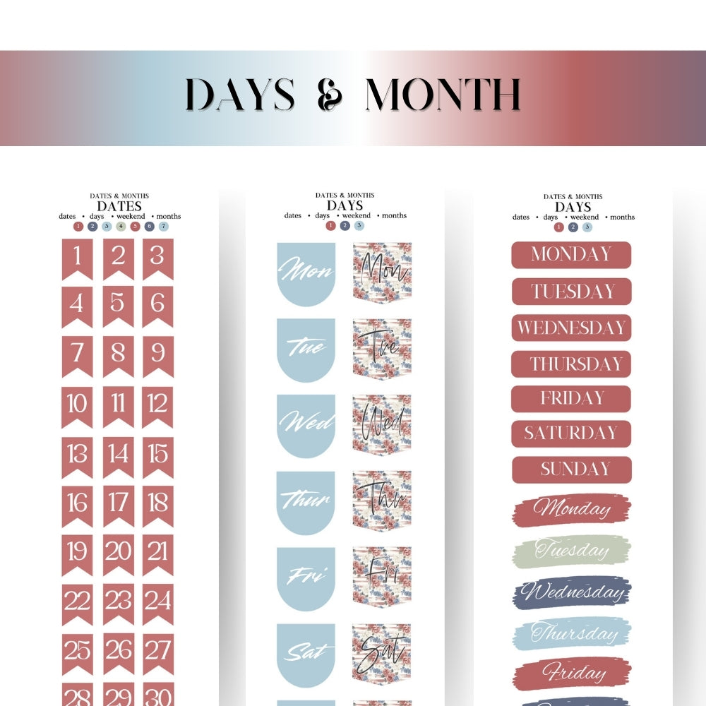 July 4th MEGA KIT Stickers - 600+ digital Sticker for Goodnotes, noteful & pre-cropped PNG (Copy)