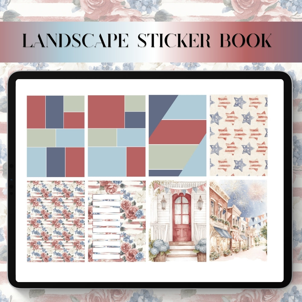 July 4th MEGA KIT Stickers - 600+ digital Sticker for Goodnotes, noteful & pre-cropped PNG (Copy)