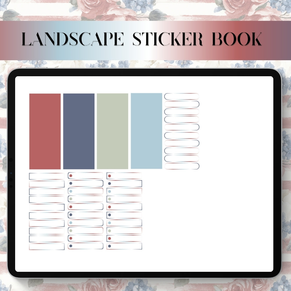 July 4th MEGA KIT Stickers - 600+ digital Sticker for Goodnotes, noteful & pre-cropped PNG (Copy)