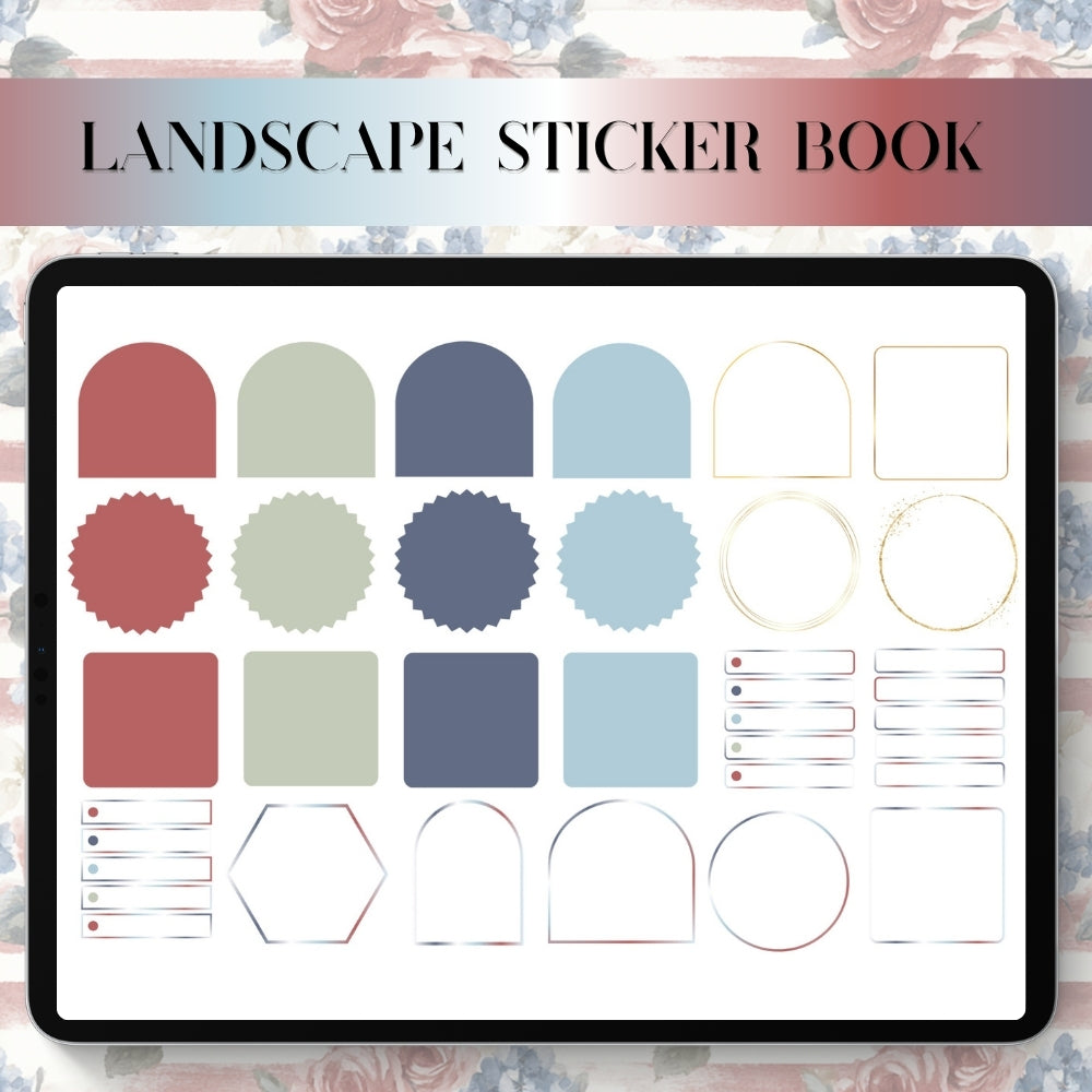 July 4th MEGA KIT Stickers - 600+ digital Sticker for Goodnotes, noteful & pre-cropped PNG (Copy)