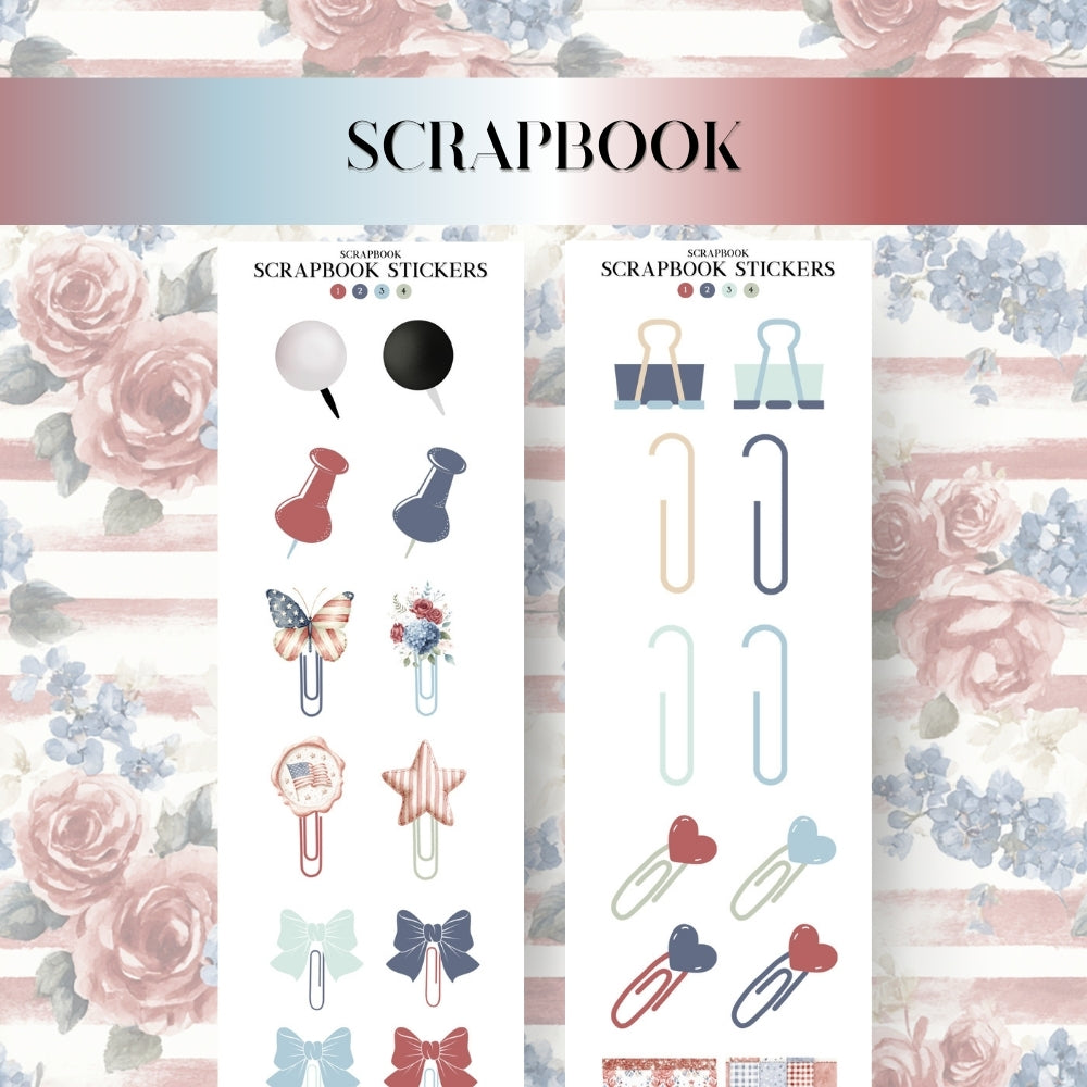 July 4th MEGA KIT Stickers - 600+ digital Sticker for Goodnotes, noteful & pre-cropped PNG (Copy)