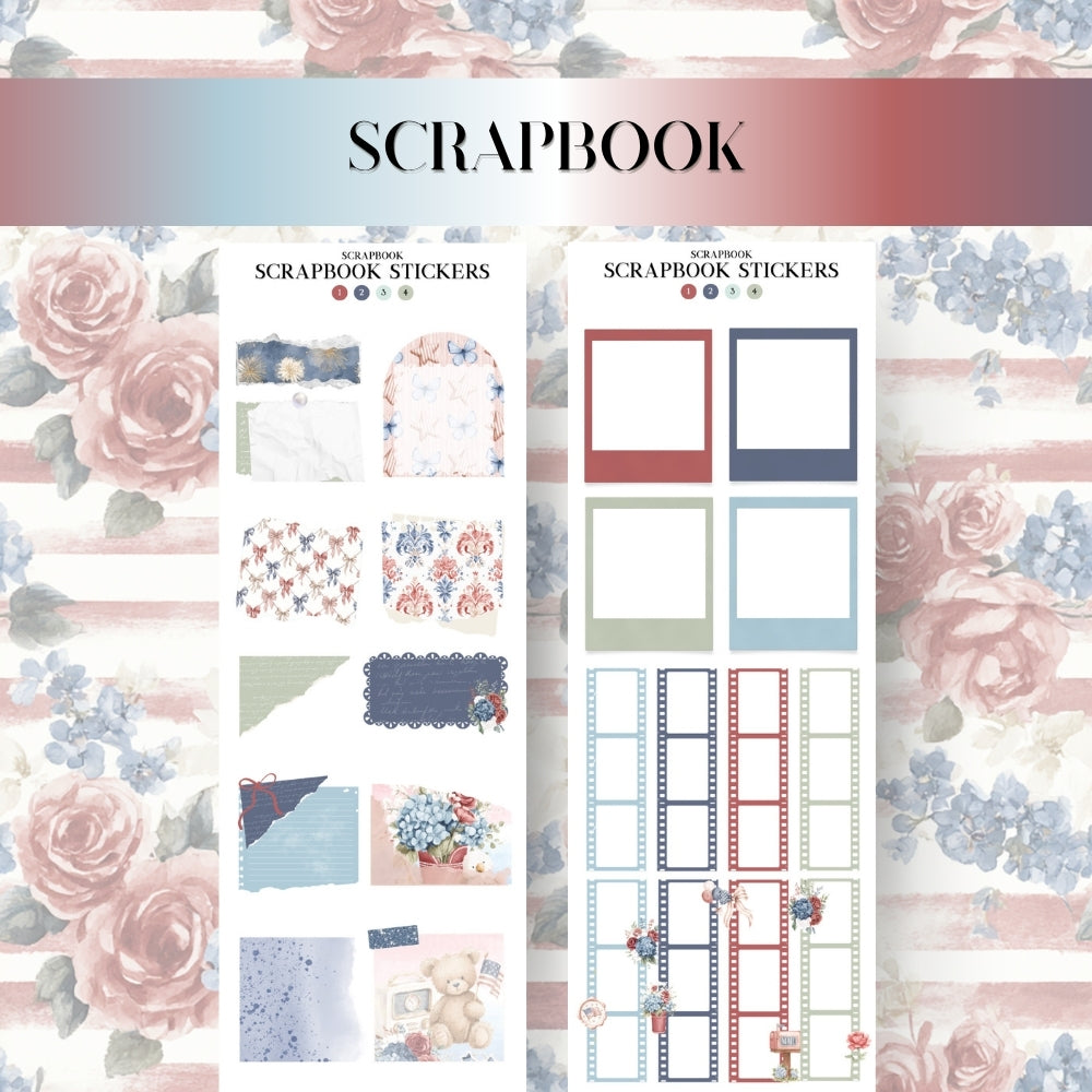 July 4th MEGA KIT Stickers - 600+ digital Sticker for Goodnotes, noteful & pre-cropped PNG (Copy)