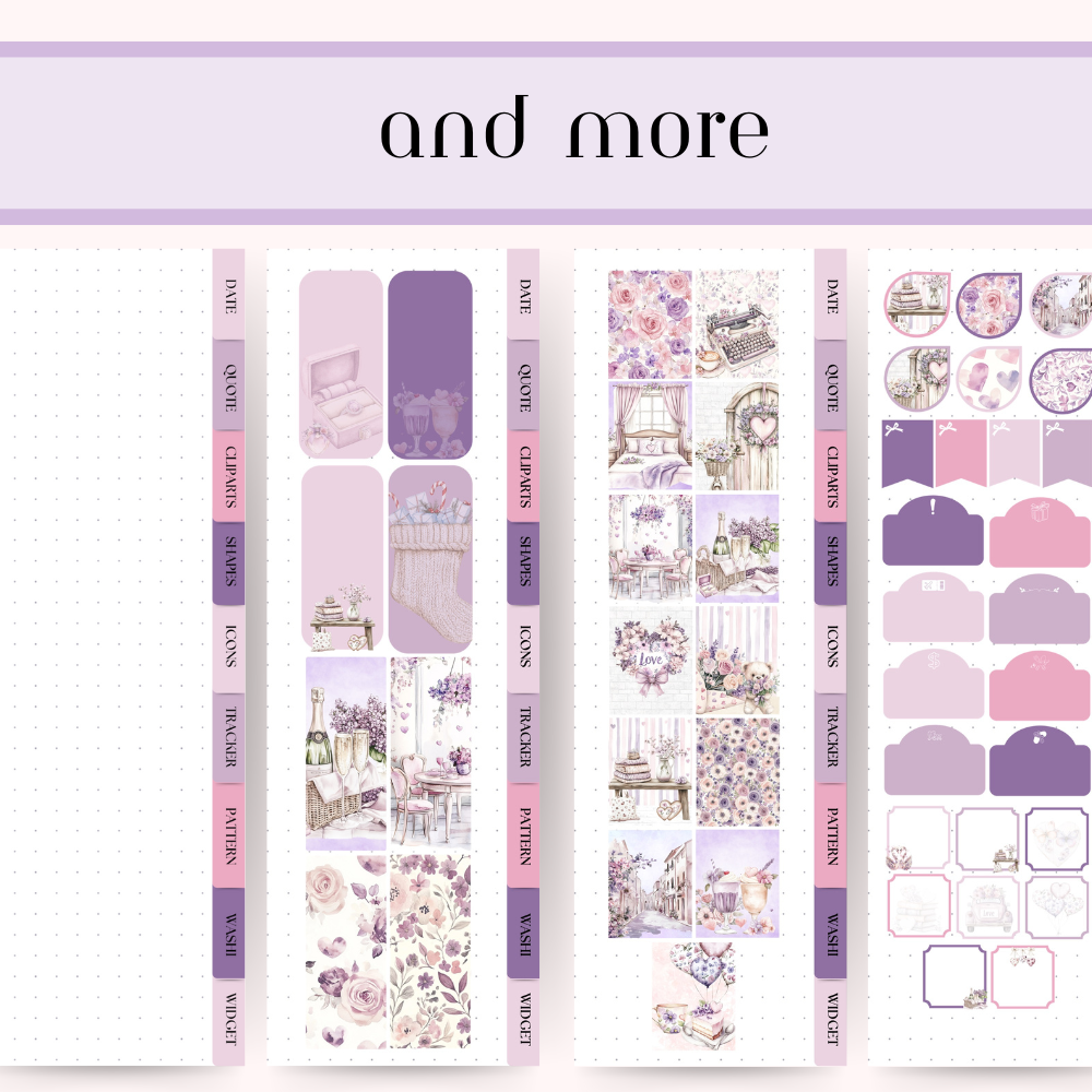 VALENTINE'S Day DIGITAL Stickers for GoodNotes February digital journaling, digital wideget, anniversary sticker notability planning icons