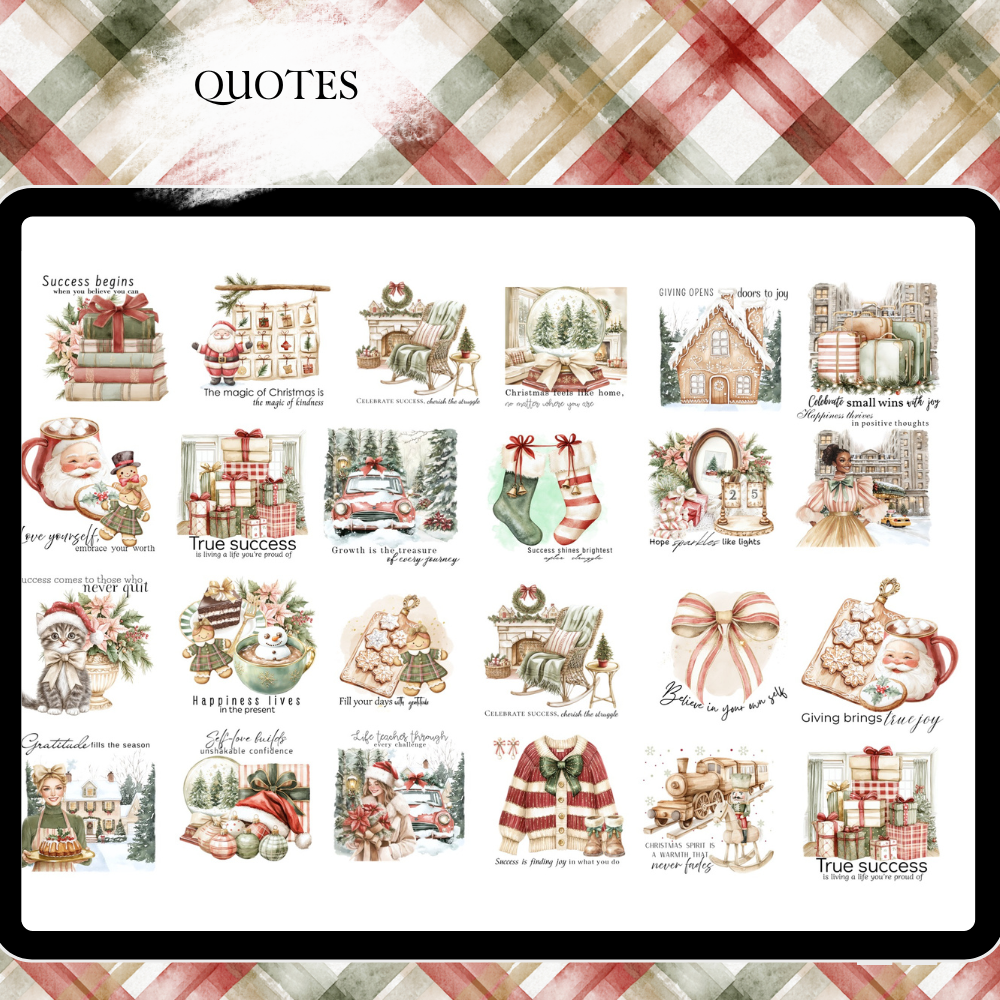 Christmas Sticker bundle - over 700 pre-cropped PNG stickers
