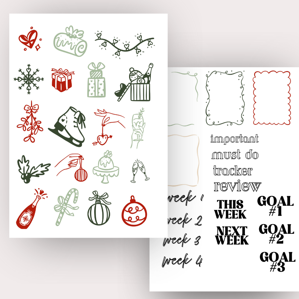 Christmas Sticker bundle - over 700 pre-cropped PNG stickers