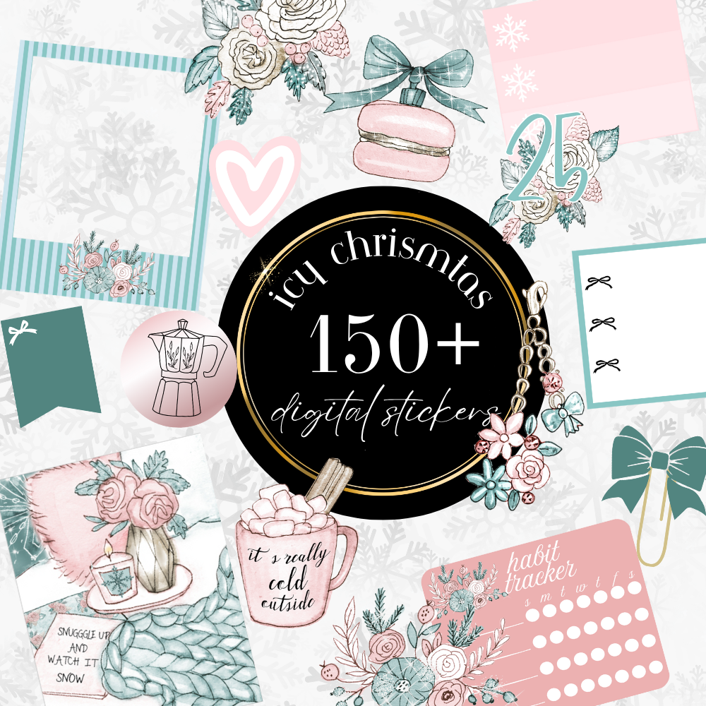 Christmas Sticker bundle - over 700 pre-cropped PNG stickers