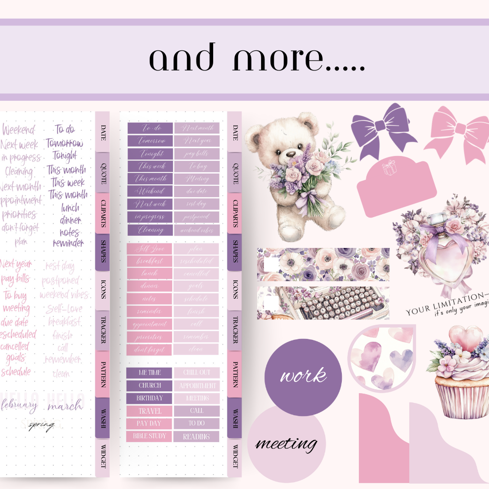 VALENTINE'S Day DIGITAL Stickers for GoodNotes February digital journaling, digital wideget, anniversary sticker notability planning icons