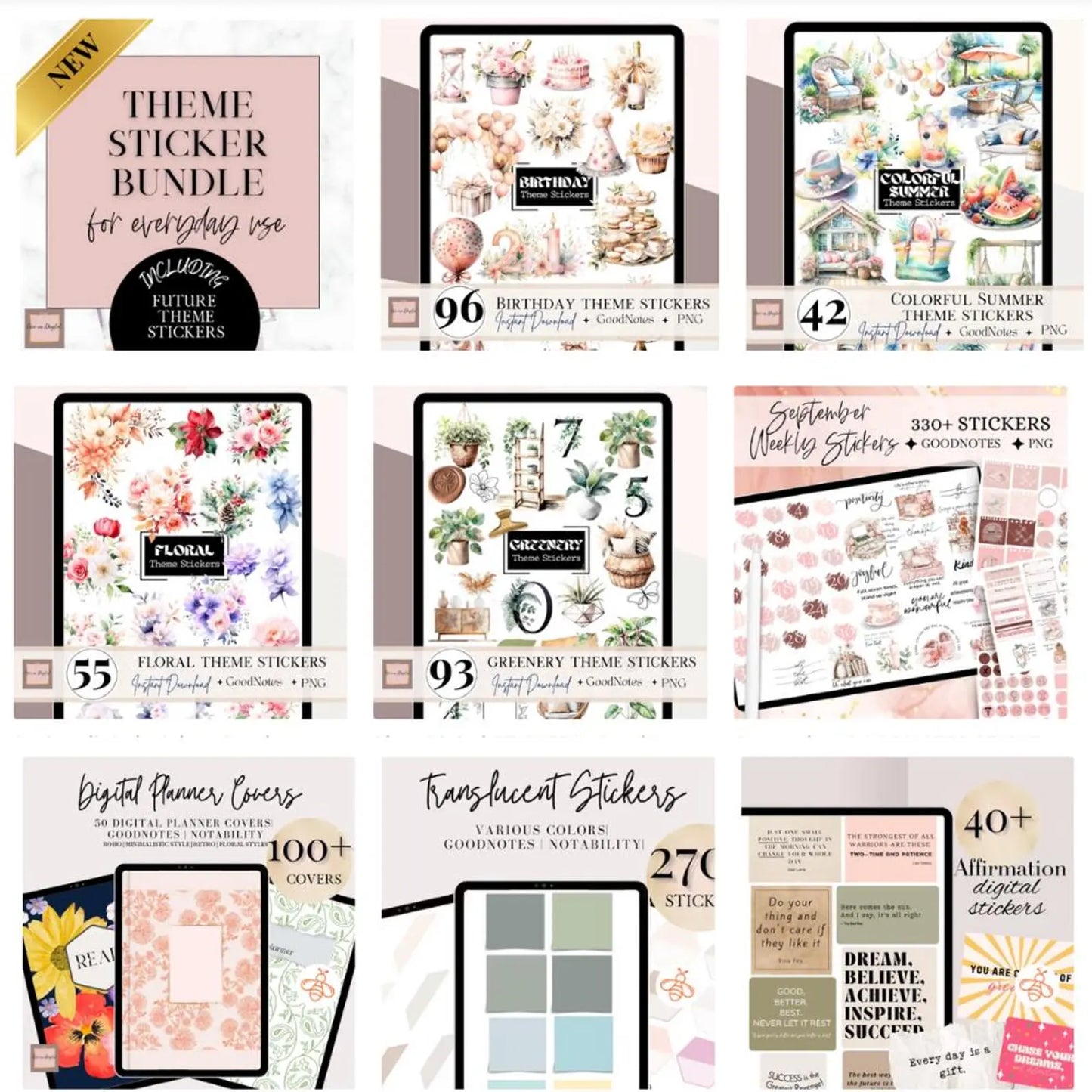 Whole Shop Bundle - All 100K stickers PLUS planners, existing and new included