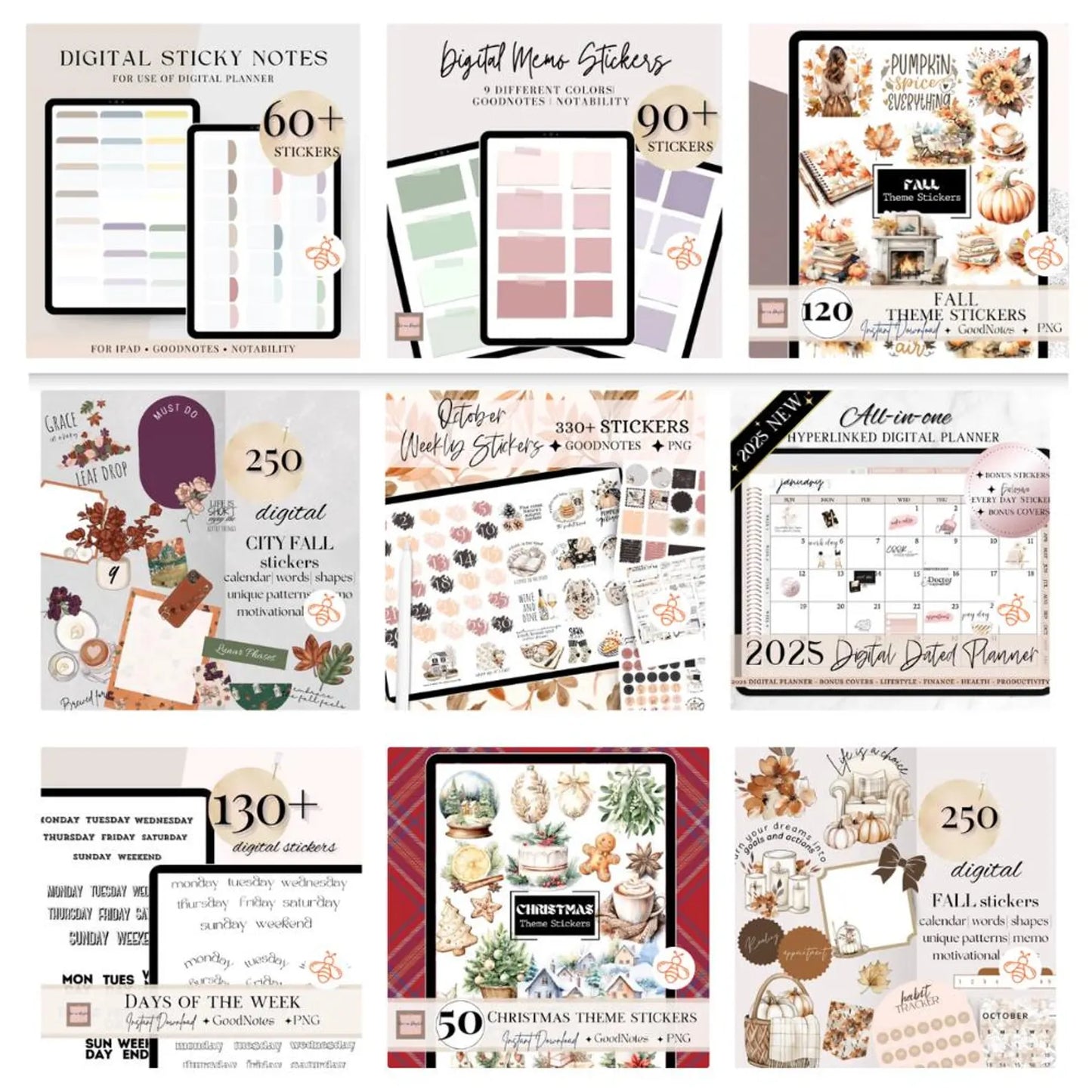 Whole Shop Bundle - All 100K stickers PLUS planners, existing and new included